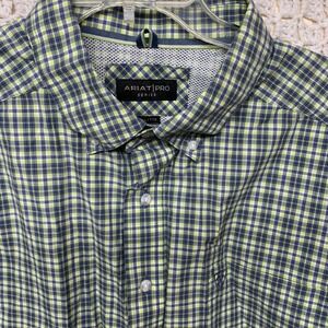 Ariat Pro Series Western Shirt Men 2XL Blue lima Button Down Cowboy Short Sleeve